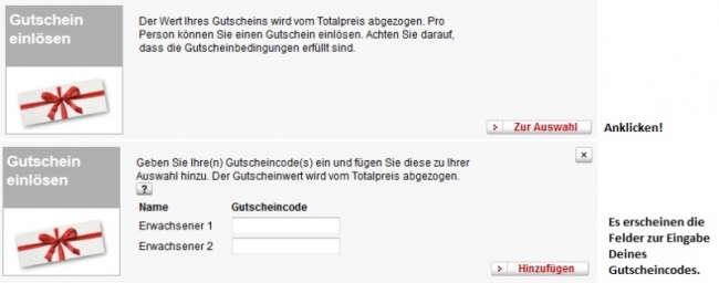 Gutschein-Hilfe Swiss