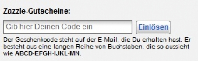 Gutschein-Hilfe Zazzle