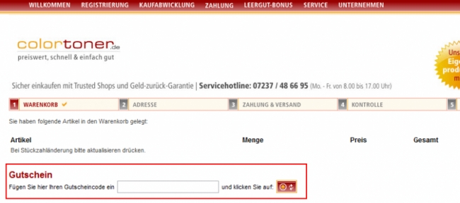 Gutschein-Hilfe colortoner.de