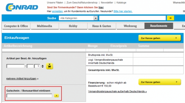 Gutschein-Hilfe Conrad
