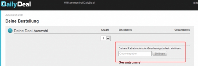 Gutschein-Hilfe DailyDeal