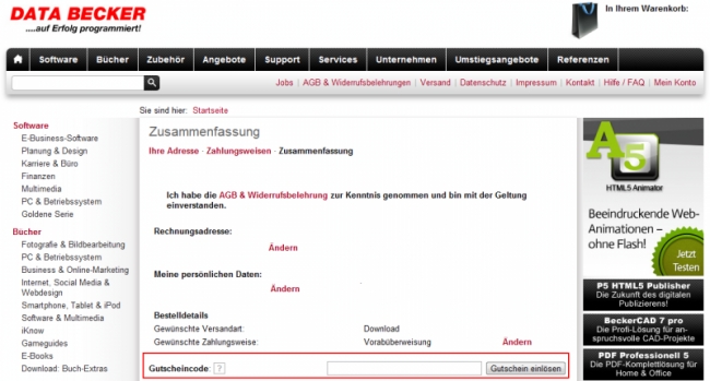 Gutschein-Hilfe Data Becker