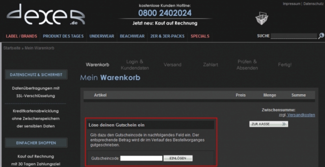 Gutschein-Hilfe Dexer