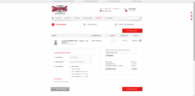Gutschein-Hilfe Trachten & Dirndl Onlineshop