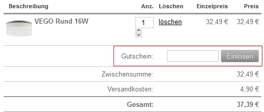 Gutschein-Hilfe LEDLager24