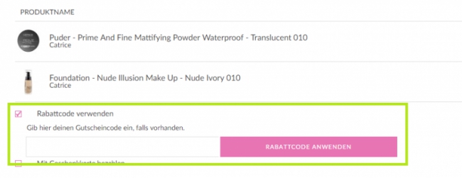 Gutschein-Hilfe Kosmetik4less