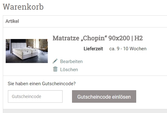 Gutschein-Hilfe Sattler Bedding