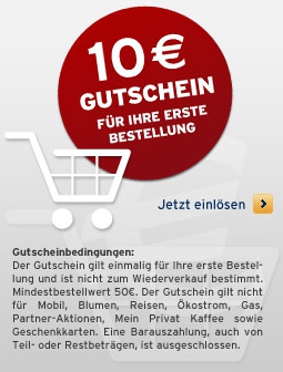 So sieht der Banner für den 10 EUR Tchibo Gutschein aus So sieht der Banner für den 10 EUR Tchibo Gutschein aus