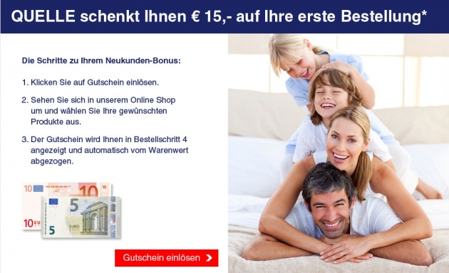 Jetzt Quelle Gutschein einlösen Jetzt Quelle Gutschein einlösen