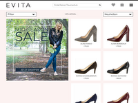 Screenshot von Evita Shoes