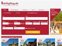 Screenshot von billigflug.de