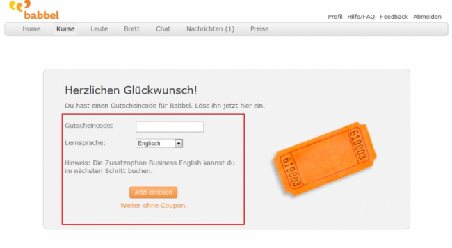 Gutschein-Hilfe Babbel.com
