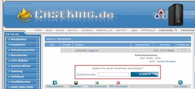 Gutschein-Hilfe Caseking
