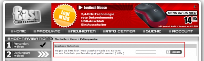 Gutschein-Hilfe EasyNotebooks