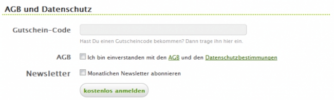 Gutschein-Hilfe Billomat