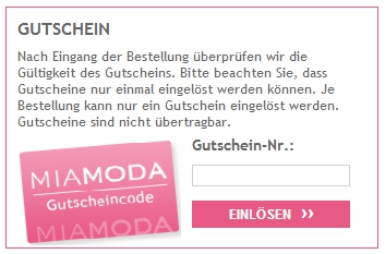 Gutschein-Hilfe Mia Moda