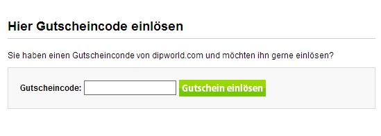 Gutschein-Hilfe Dipworld.com