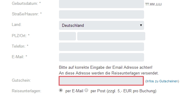 Gutschein-Hilfe ruf Reisen