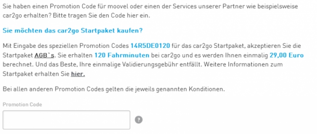 Gutschein-Hilfe car2go