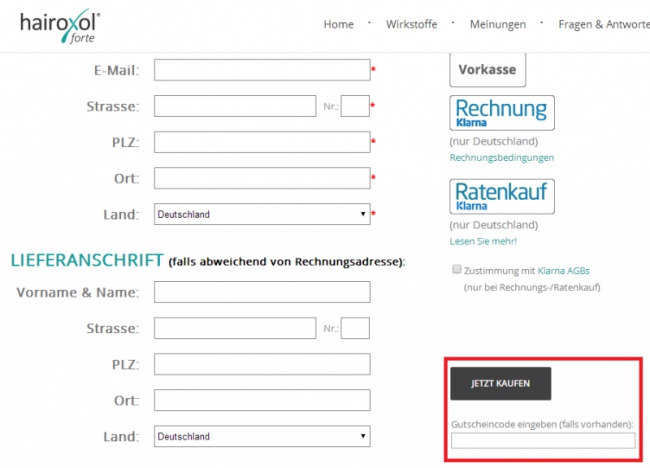 Gutschein-Hilfe Hairoxol