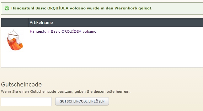 Gutschein-Hilfe hängematte.de