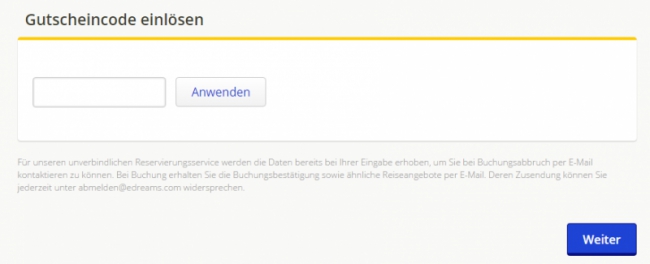 Gutschein-Hilfe eDreams