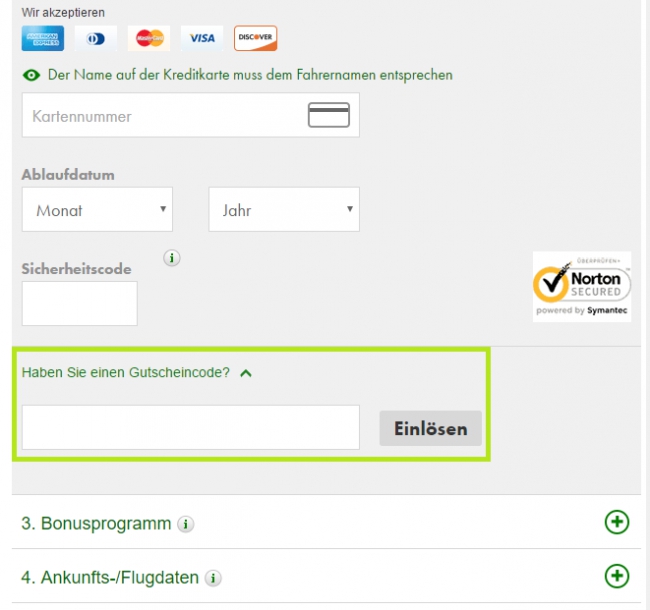 Gutschein-Hilfe Europcar