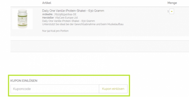 Gutschein-Hilfe VitaCare