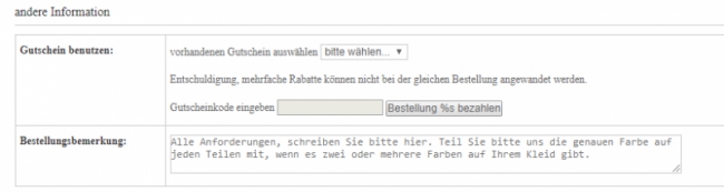 Gutschein-Hilfe BabyOnlineDress