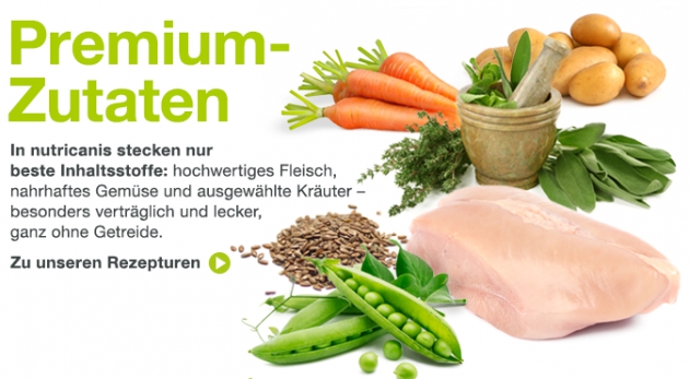 Hochwertiges Hundefutter ohne Getreide von nutricanis