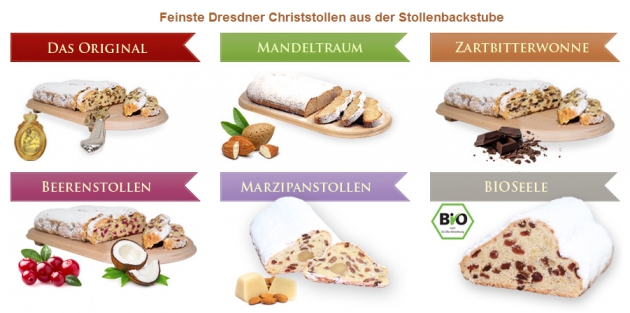 Jetzt die originalen Dresdner Christstollen probieren