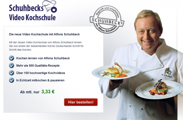 Lerne Kochen mit Alfons Schuhbeck