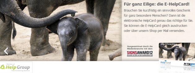 Mit der HelpCard Sinnvolles schenken! Mit der HelpCard Sinnvolles schenken!