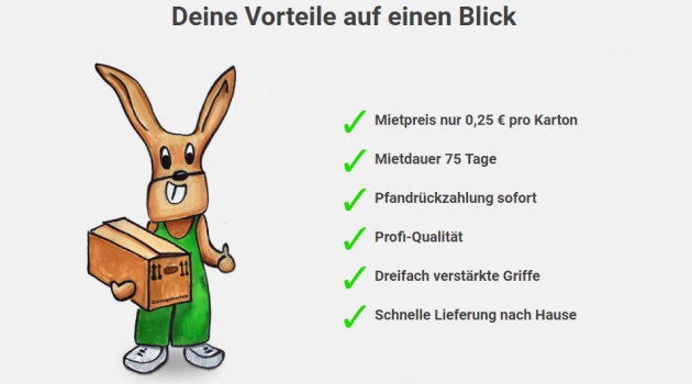 Auflistung der Vorteile von BoxBunny
