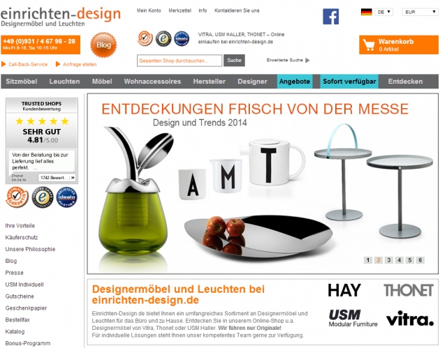 so sieht die Startseite von einrichten-design aus so sieht die Startseite von einrichten-design aus