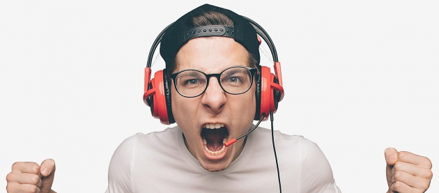 Mann mit Headset