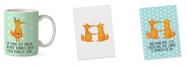 Fuchstasse & Fuchspostkarten von Mr. & Mrs. Panda
