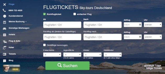 Finde Deine günstige Reise bei Sky-Tours