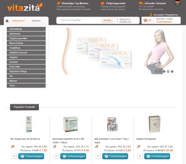 der Online-Shop von VitaZita der Online-Shop von VitaZita