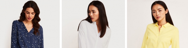drei weibliche Models in Blusen von McGregor